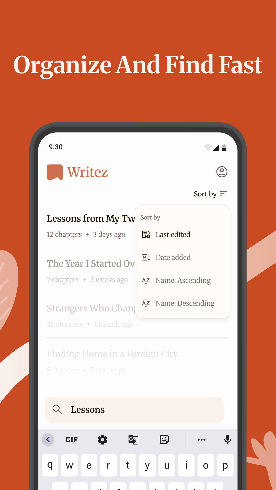 Writez writing tools